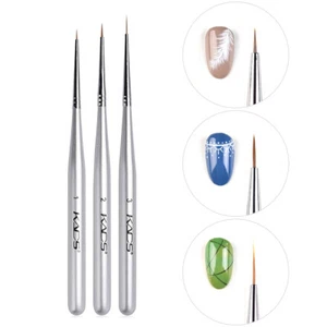 KADS 3pcs Professional Nail Liner Brush Drawing Painting Acrylic Nail Art Brush - Picture 1 of 12