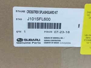 2018-2023 Subaru Crosstrek Splash Guards Flaps Set Four NEW J101SFL600 OEM - Picture 1 of 2
