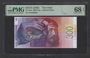 SICPA (CHE) 300 Units - Albrecht Durer "Test Note" Uncirculated Grade 68 - Picture 1 of 2