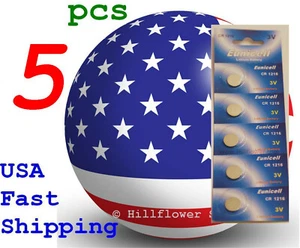 5 pcs CR1216 1216 LM1216 BR1216 Card 3V Lithium Battery - Picture 1 of 6