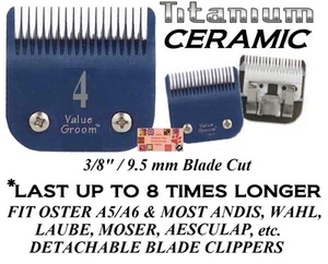 TITANIUM CERAMIC 4 SKIP BLADE*Fit Oster A6 A5,Andis AGC AG,Wahl KM5 KM10 Clipper - Picture 1 of 2