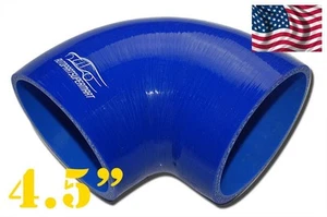 4PLY Silicone 90 Degree Elbow intercooler Joiner Hose Pipe 114mm 4.5" 4 1/2" BL - Picture 1 of 7