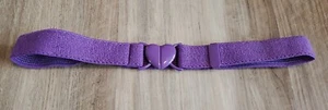 Vintage lila Stretch ineinandergreifende Herz Gürtelschnalle XS / Small - Bild 1 von 8