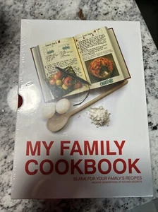 My Family Cookbook BLANK JOURNAL for your Family Recipes, Hardcover - NEW SEALED - Picture 1 of 3