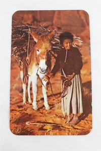 Tarjeta postal Navajo Lass And Her Burro PC - Imagen 1 de 2