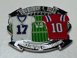 New England Patriots vs Buffalo Bills Game Day Anstecknadel 1. Dezember 2022 1.12.22 - Bild 1 von 2