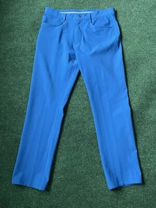 Footjoy Athletic Fit Chino Pants Mens Size 34x32 Blue Stretch Golf Preform - Picture 1 of 6