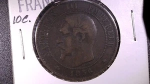 FRANCE 1856 BB 10 CENT VF - Picture 1 of 2