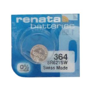 50-Pack 364 / SR621SW Renata Silver Oxide Button Batteries - Picture 1 of 1