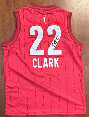 Caitlin Clark Indiana Fever Nike RED STITCHED FACSIMILE SIGNED AUTO JERSEY YOUTH - Image 1 of 4