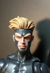 SOLO CABEZA Marvel Legends Cabeza pintada personalizada Havok Máscara negra personalizada - Imagen 1 de 3