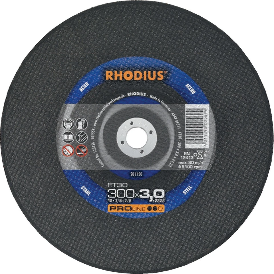 Trennscheibe FT30 Stahl RHODIUS Trennscheiben Metall 300/350mm Flexscheiben - Bild 1 von 1