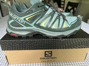 SALOMON Women's Mint Green Lace-Up X-Ultra Hiking Shoes Size 9 Wide - Picture 1 of 8