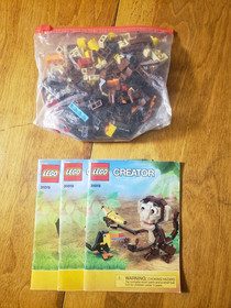 Lego Creator 31019 Forest Animals Complete 3 Manuals 3-in-1 Monkey Toucan Bear