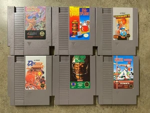 Original Nintendo NES Games – Goonies II, Short Order/Eggsplode, Tecmo Bowl +++ - Picture 1 of 16