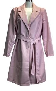 Centigrade PU Belted Coat Pink Size L (39.5). - Picture 1 of 15