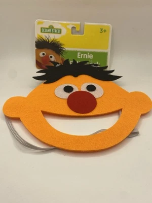 Disfraz de Plaza Sésamo Máscara de Fieltro Ernie Niño Vestir Juegos con disfraces Naranja Nuevo con Etiquetas Foto 1 de 4