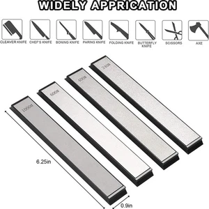 4PCS Diamond Sharpening Stone Set 240 400 600 1000 Grit Knife Chisel Sharpener ( - Picture 1 of 6