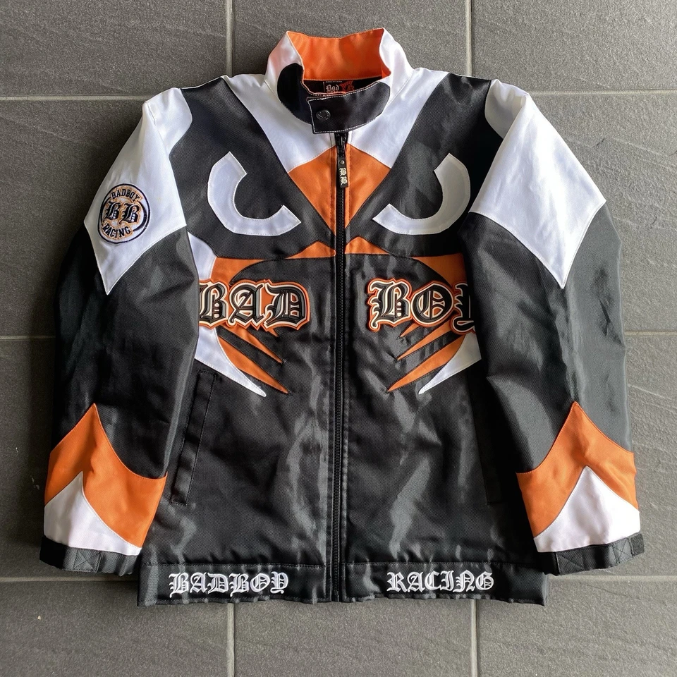Chaqueta de Carreras Bad Boy De Colección Y2K Motociclista Ropa de Calle Moto MX Estilo Grunge Foto 1 de 4