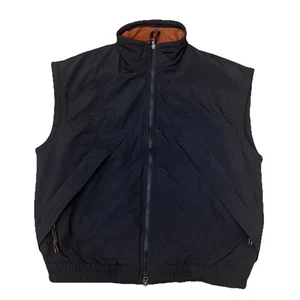 Gilet vintage EMS foderato in softshell e pile uomo grande nero e arancione - Foto 1 di 13