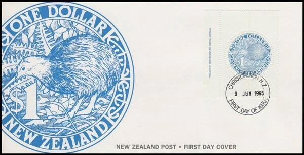 NEW ZEALAND FDC 1993 ROUND KIWI EX SHEET (ID:14/D5955) - Image 1 of 1