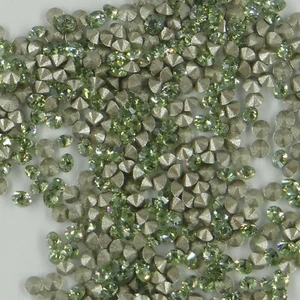 1028 PP12 PCH*100 strass Swarovski fond conique (1,85mm)  PERIDOT champagne - Picture 1 of 4