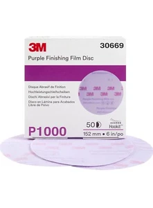 3M 30669 260L 6" Series Abrasive Discs 1000 Grit Hook and Loop 50 discs GENUINE - Picture 1 of 1