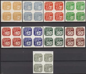 Stamp Germany Bohemia B&M Mi 042-50 Sc P1-9 Block 1939 WWII Newspaper MNH - Picture 1 of 10