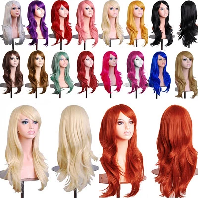 Long Straight Wave Cosplay Wig Halloween Anime Party Costume Full Wigs Synthetic - Image 1 of 4