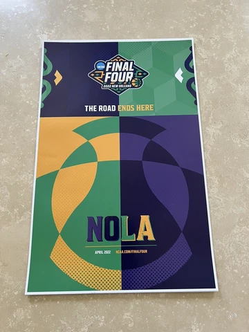 NCAA Men's Basketball FINAL FOUR 2022 11x17 POSTER Duke, UNC, Kansas, Villanova Cover