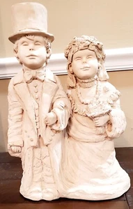 Adorable Austin Sculpture, Bright Eyes, Children Playing Wedding Dress up EUC - Picture 1 of 15