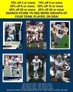 Dallas Cowboys Football Cards Choose Player Quantity Discount 100s to Choose - Picture 1 of 473