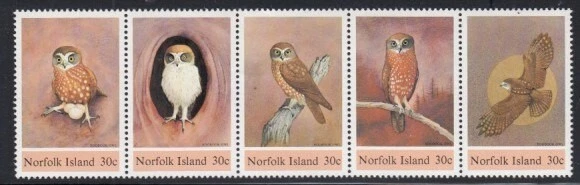 NORFOLK ISLAND Owls MNH set - Image 1 of 1