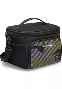 Lunch Cooler box/bag Insulated Leakproof 16 Cans black and camo EVERFUN brand - Picture 1 of 5