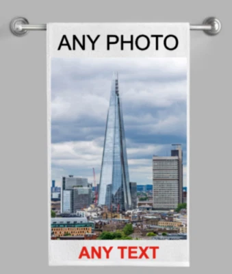 Custom Personalised Tea Towel, Add Your Photo & Text, 50x70cm Home & Gift Idea