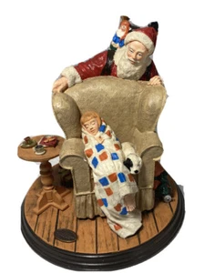 Norman Rockwell Christmas Dream Figurine II Issue Heirloom Santa Collection - Picture 1 of 12