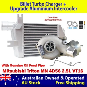 Upgrade Billet Turbo+Intercooler+Oil Feed Pipe For Mitsubishi Triton MN 2.5L - Picture 1 of 14