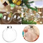 Christmas Clear Plastic Baubles Clear Fillable Xmas Tree Decor Ornament