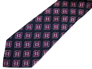 Corbata Tasso Elba Corbata Azul Marino Púrpura Medallón 61" Largo - Imagen 1 de 4