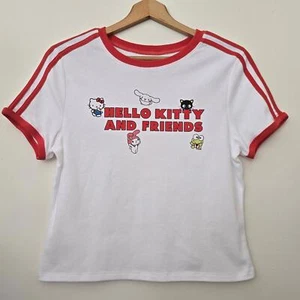 Juniors Hello Kitty Tee/Short Sleeve/Red/Y2K Style/Kawaii/Sanrio/Manga/Anime/ L - Picture 1 of 5