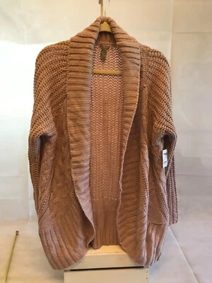 Charlotte Russe Cárdigan Malva Nuevo con Etiqueta Talla Grande Cable Tejido Suéter L Foto 1 de 4