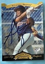 ANDRUW JONES 1995 SP TOP PROSPECTS ROOKIE CARD AUTOGRAPH ATLANTA BRAVES