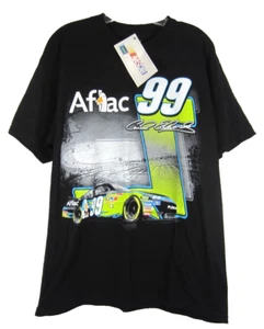 NASCAR Carl Edwards 99 Aflac Duck T-Shirt NEU Rouch Fenway LRG Racing 2-seitig - Bild 1 von 6