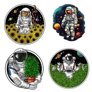 Astronaut Party Sticker Holographic Hologram 420 Stoner Psychedelic Stickers 4" - Picture 1 of 1