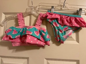 Matilda Jane Enchanted Garden Watermelon Swimsuit 2 Piece Swim Set Size 4 - Picture 1 of 3