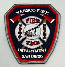 NASSCO SAN DIEGO CA FIRE DEPT 4.5" PATCH Rescue Fireman Station House NEW FD EMS