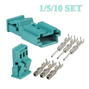 3 Pin TE MQS Automotive Male Female Tweeter Connector Plug Socket Kit for BMW VW - Picture 1 of 3