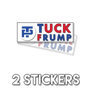 Calcomanía de pegatina anti Trump - Tuck Frump - demócrata divertido - parachoques de juicio político 2 piezas D& - Imagen 1 de 1