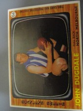 1967 VFL SCANLENS CARD NO 64 john dugdale nth melb excellent/mint 