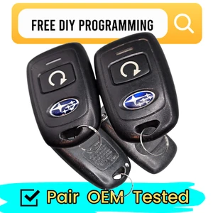 Pair Subaru Nutek Elvatrpe Keyless Remote Start Key Fob 1-Button OEM 4360630 - Picture 1 of 6